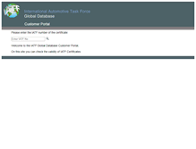 Tablet Screenshot of iatf-customerportal.org